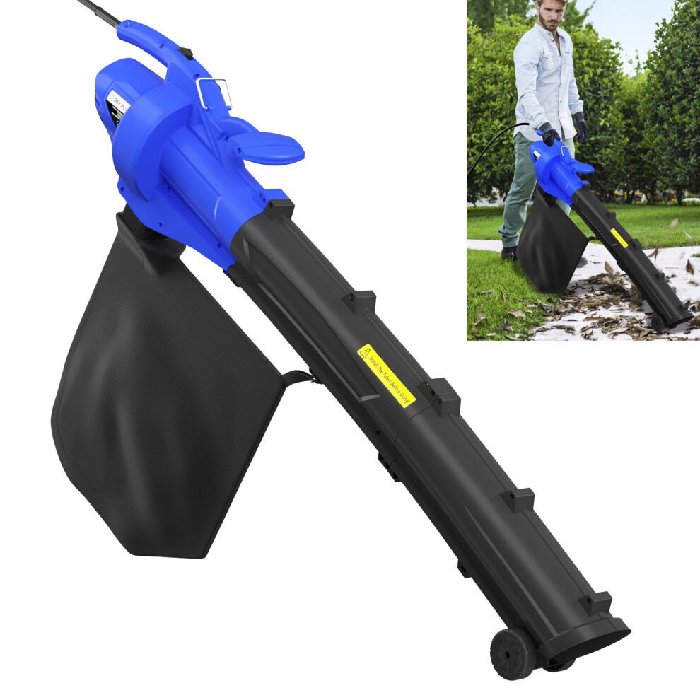 Leaf Blower and Vacuum Shredder Variable Speed Lightweight Design Blower with 30L Collection Bag 3500W 10m Cable 10:1 Mulching Ratio