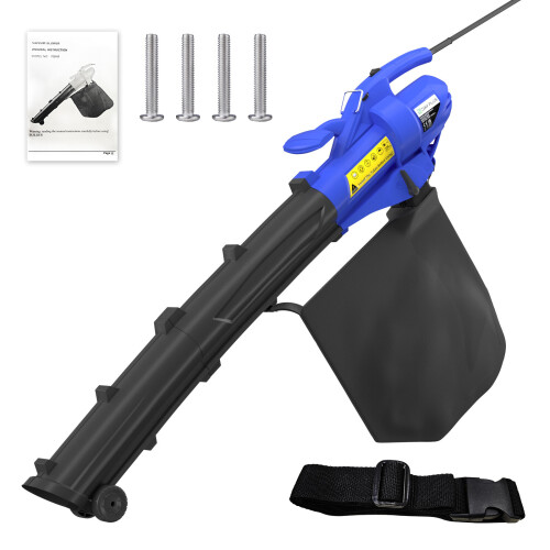 Electric Leaf Vacuum Blower & Shredder 3 in 1 3000W Lightweight Powerful with 35L Collection 10M Cable Automatic Mulching Leaf for Garden Street Farm