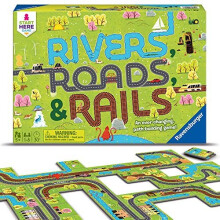 Ravensburger Rios, Estradas e Trilhos - Jogo de Correspondência Inovador para Crianças