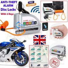 Anti-Theft Alarm Disc Security Lock Brake Motorbike Cycle Waterproof