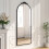 Living And Home Vintage-Inspired Black Metal Framed Accent Mirror 1