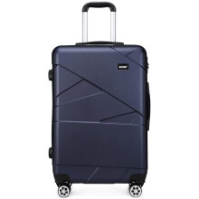 (20 inch) Luggage Super Lightweight ABS Hard Shell Trolley Travel Case with 4 Wheels Suitcase - Navy