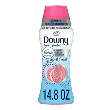 Downy Fresh Protect Wäsche Duftbooster mit Febreze Geruchsschutz, April Fresh, 14,8 oz - Für saubere und frische Wäsche