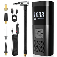 Cordless Portable Air Compressor Car Bike Electric Auto Tire Pump with LED
