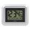 La Crosse Technology 513-1918S-INT Atomic Digital Wall Clock with Temperature, Silver 1