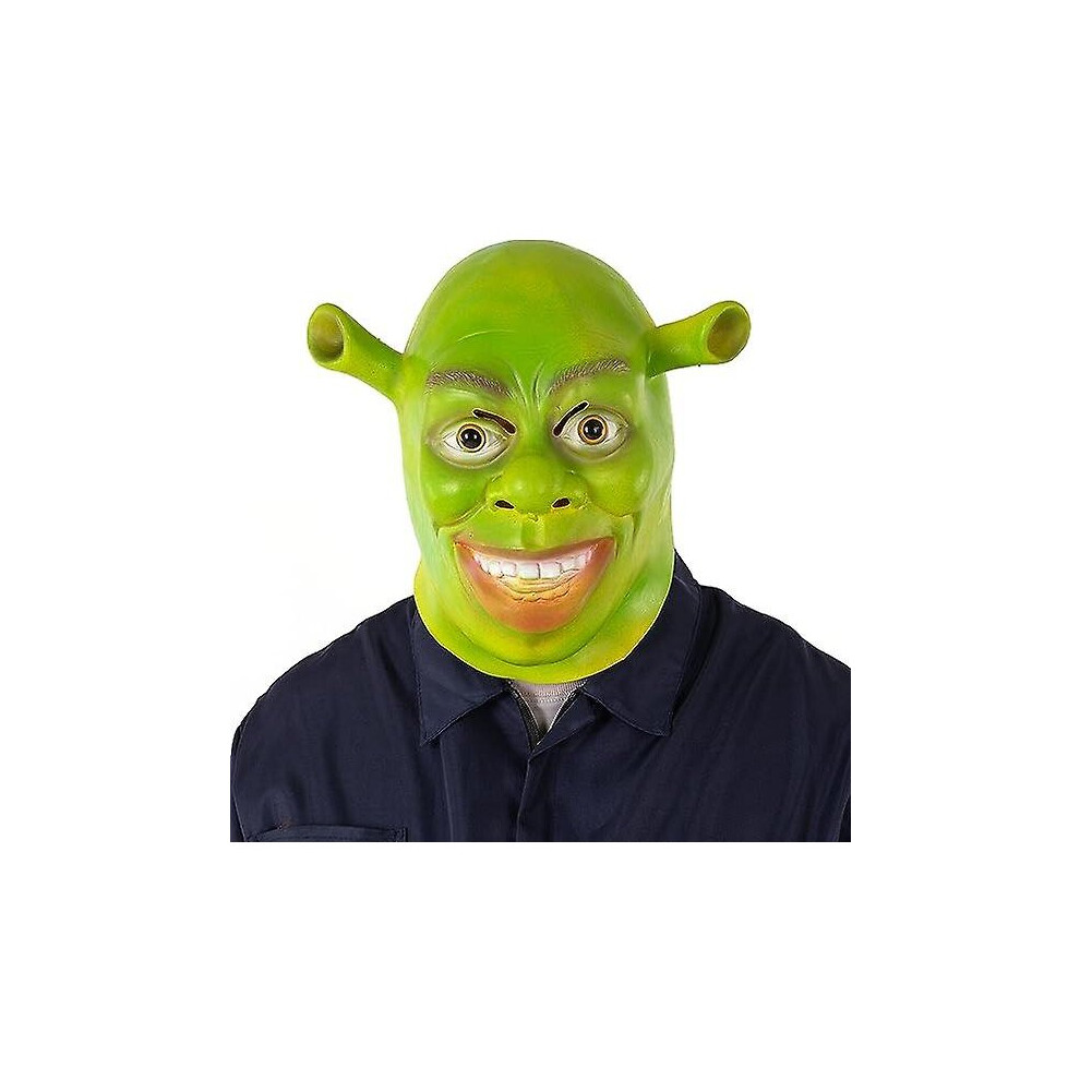 Funny Green Shrek Cosplay Mask Halloween Fancy Dresses Party Costume Latex Mask