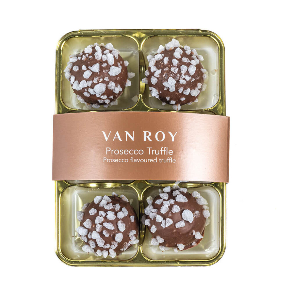 Van Roy 6 pack of prosecco truffles in cello - 75g