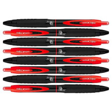 Bol grafos retr ctiles de gel Uni-Ball Signo 307 de punta media, color rojo, 8 unidades