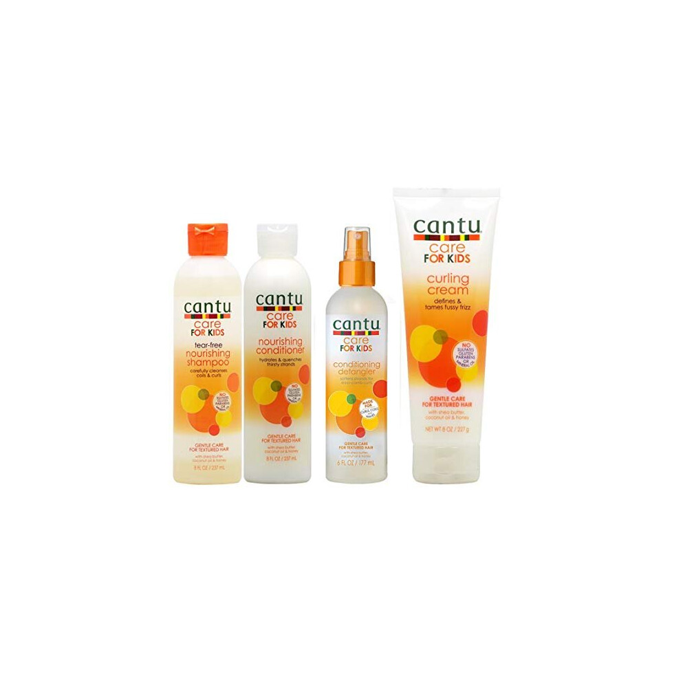 Cantu Care for Kids Shapmoo + Conditioner + Detangler + Curling Cream"Set"