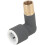 SPARES2GO Radiator Valve Reducing Elbow Stem Compression Anthracite 15mm x 15mm Pushfit 6