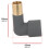 SPARES2GO Radiator Valve Reducing Elbow Stem Compression Anthracite 15mm x 15mm Pushfit 4