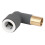 SPARES2GO Radiator Valve Reducing Elbow Stem Compression Anthracite 15mm x 15mm Pushfit 7