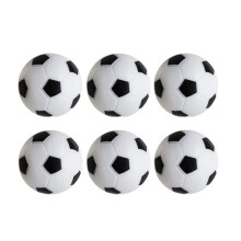 P   bola de pebolim de pebolim da cabax, tamanho de tabela de jogo de 36mm, tamanho de tabela preto e branco bolas de futebol - 6 pacote