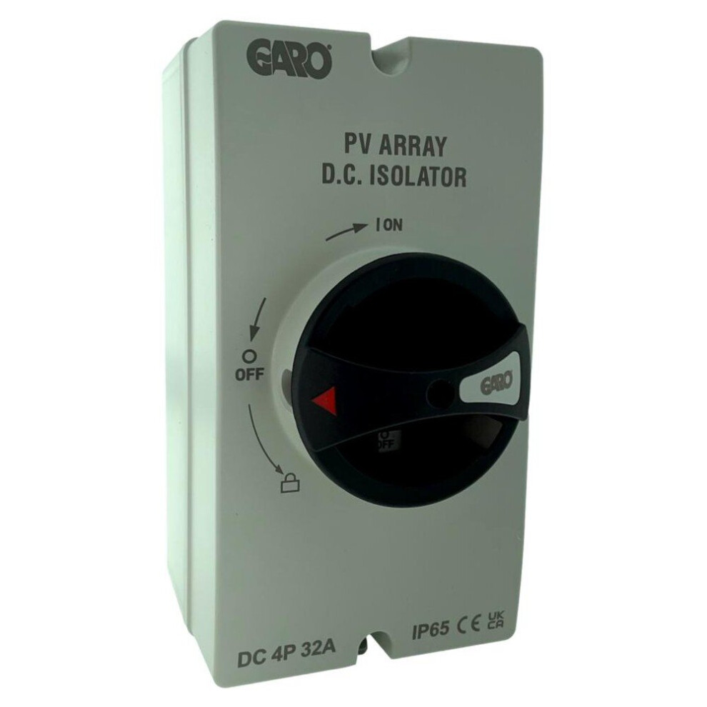 Garo Sidc432ip65a2+2 Dc Solar Rotary Isolator Switch Ip65 4P 32 Amp 7331185226088