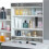 (Grey + White) Dressing Table With Drawers Mirror Stool Set Makeup Desk Vanity Table Bedroom 11