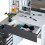 (Grey + White) Dressing Table With Drawers Mirror Stool Set Makeup Desk Vanity Table Bedroom 12