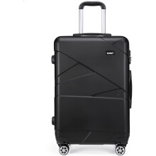 (28 inch) Luggage Super Lightweight ABS Hard Shell Trolley Travel Case with 4 Wheels Suitcase - Black
