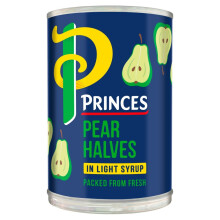 Princes Pear Halves in Light Syrup 410g ( Pack of 6 )