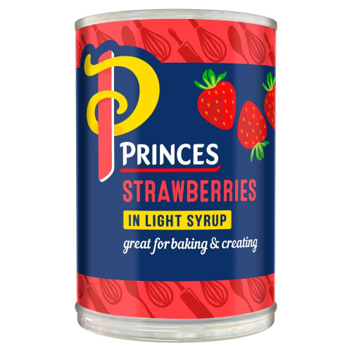 Princes Strawberries in Light Syrup 410g ( Pack of 6 )