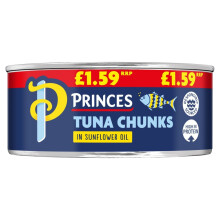 Princes Tuna Chunks in Sunflower Oil 145g ( Pack of 12 )