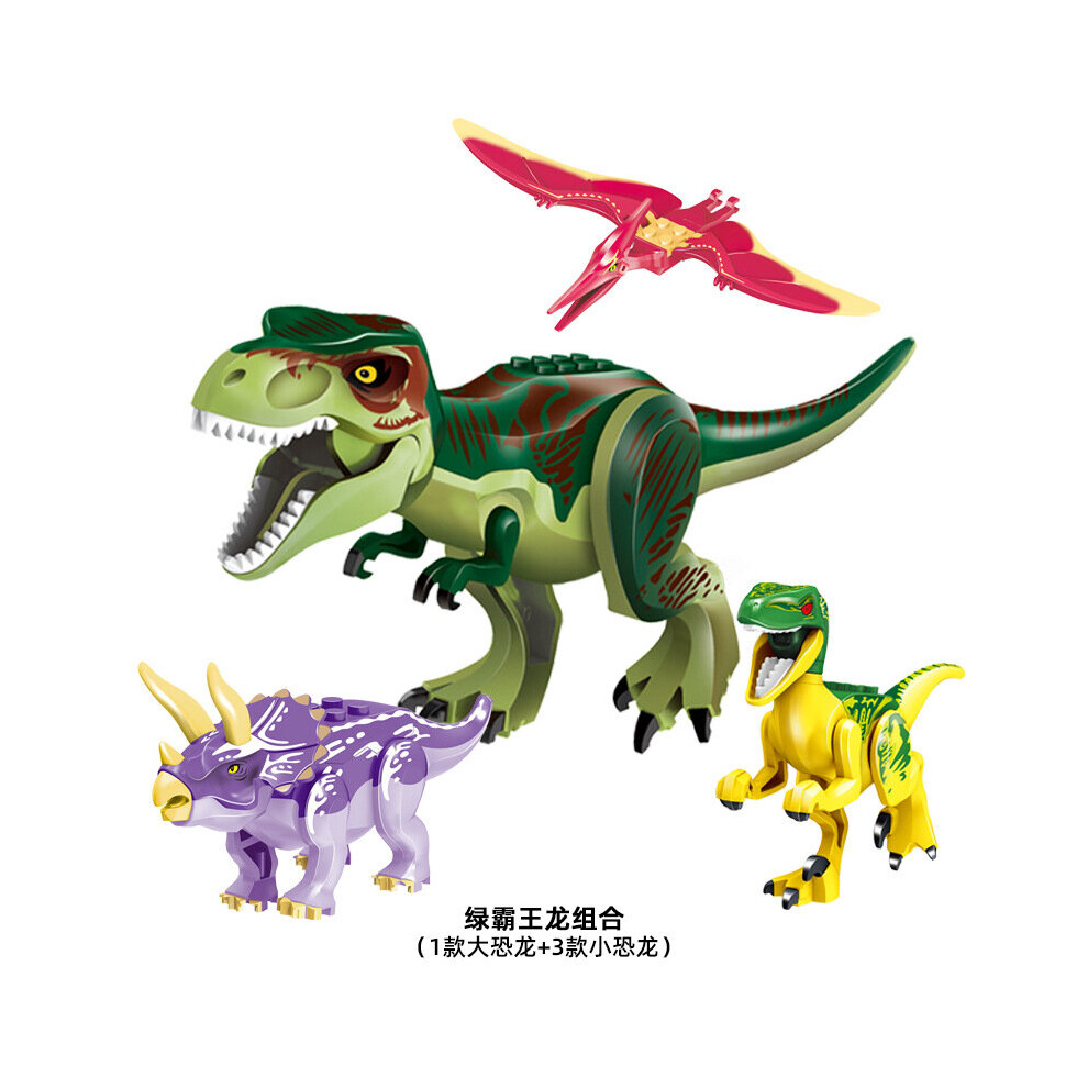 (Style B 4pcs) 4pcs Large Dinosaur Figure Big Size Indominus T Rex Blocks Lego Toys