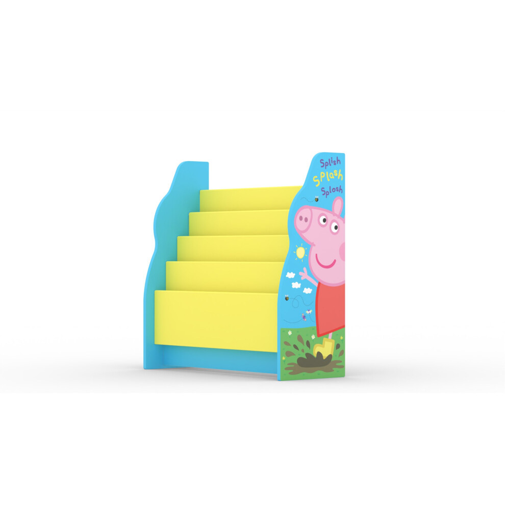 Peppa Pig Sling Bookcase, Yellow, Blue, Childs