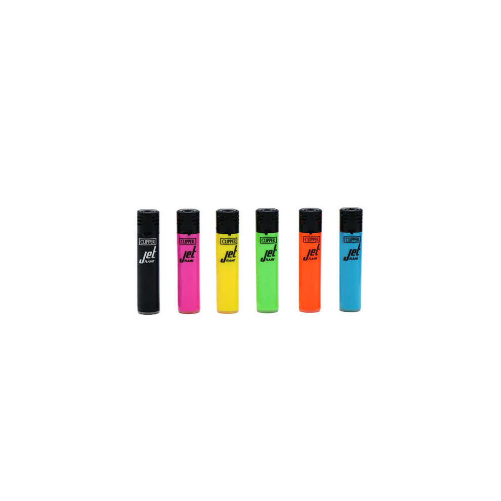 24 Clipper CKJ11RH Classic Large Electronic Jet Flame Shiny Colours Lighters - CKJ1B002UKH