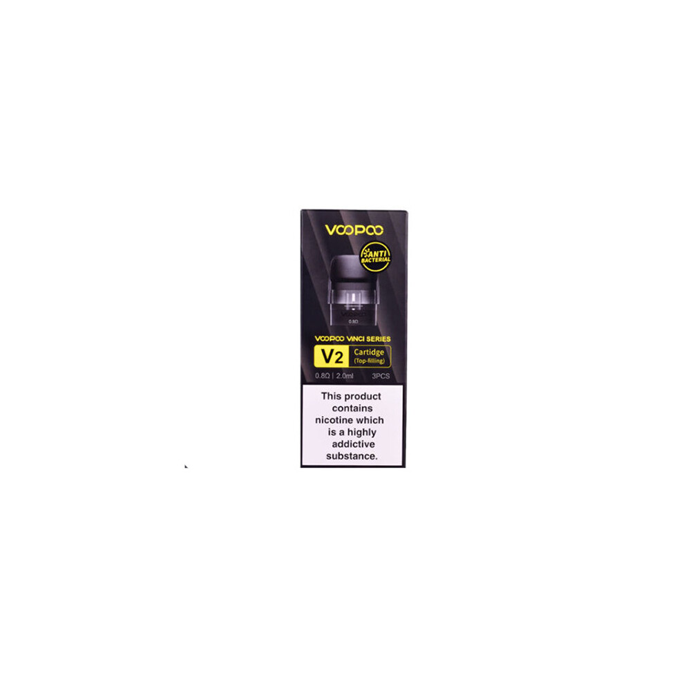 Voopoo Silver (0.8 Ohms) Vinci V2 Replacement Cartridge Pods 0.8Î©/1.2Î© - 3Pcs