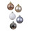 30 Assorted Christmas Baubles Blush Pink White Silver Mix 60mm 4