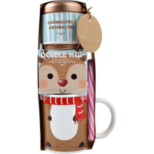 Reindeer Socks & Hot Chocolate Set Christmas Gift