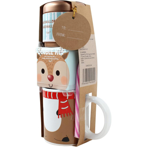 Reindeer Socks & Hot Chocolate Set Christmas Gift 1