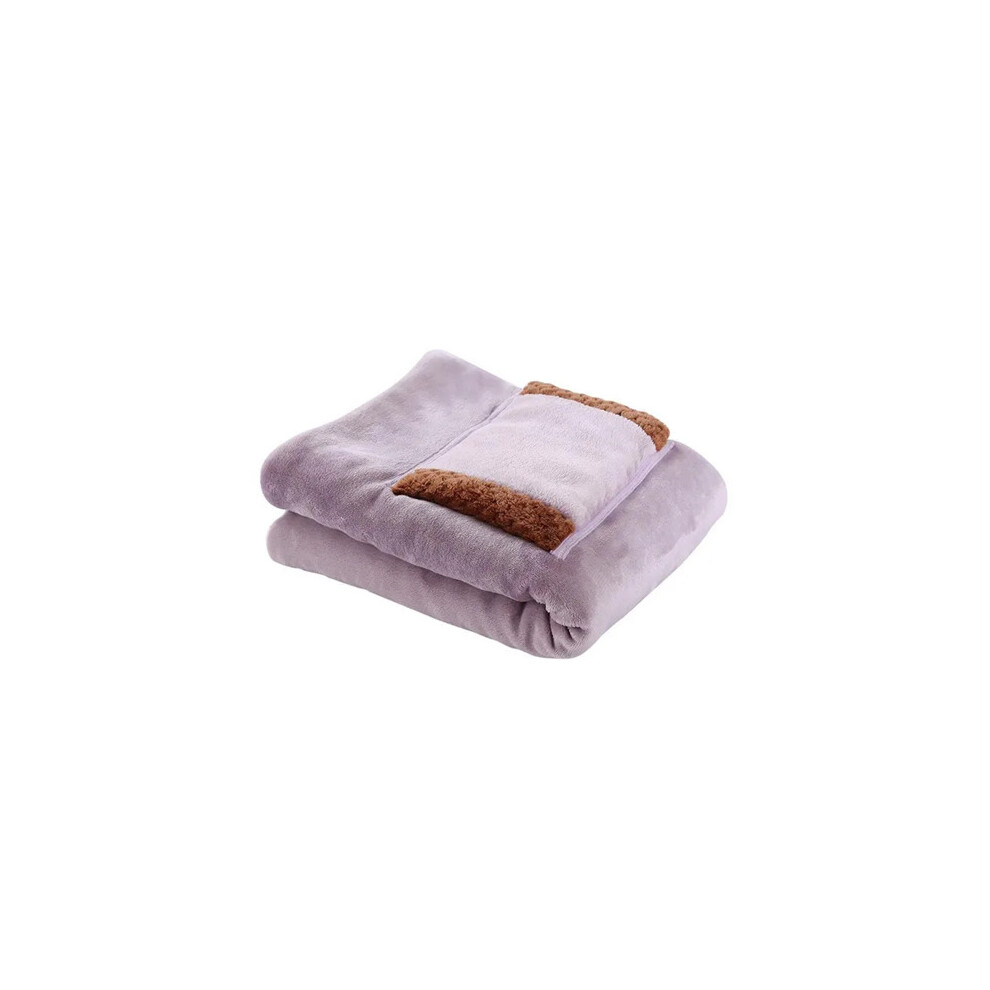 (Purple color) 60X80cm Electric Blanket Soft Thicker Heater Throw