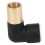 SPARES2GO Radiator Valve Reducing Elbow Stem Compression 15mm x 10mm Pushfit Black 7