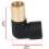 SPARES2GO Radiator Valve Reducing Elbow Stem Compression 15mm x 10mm Pushfit Black 4