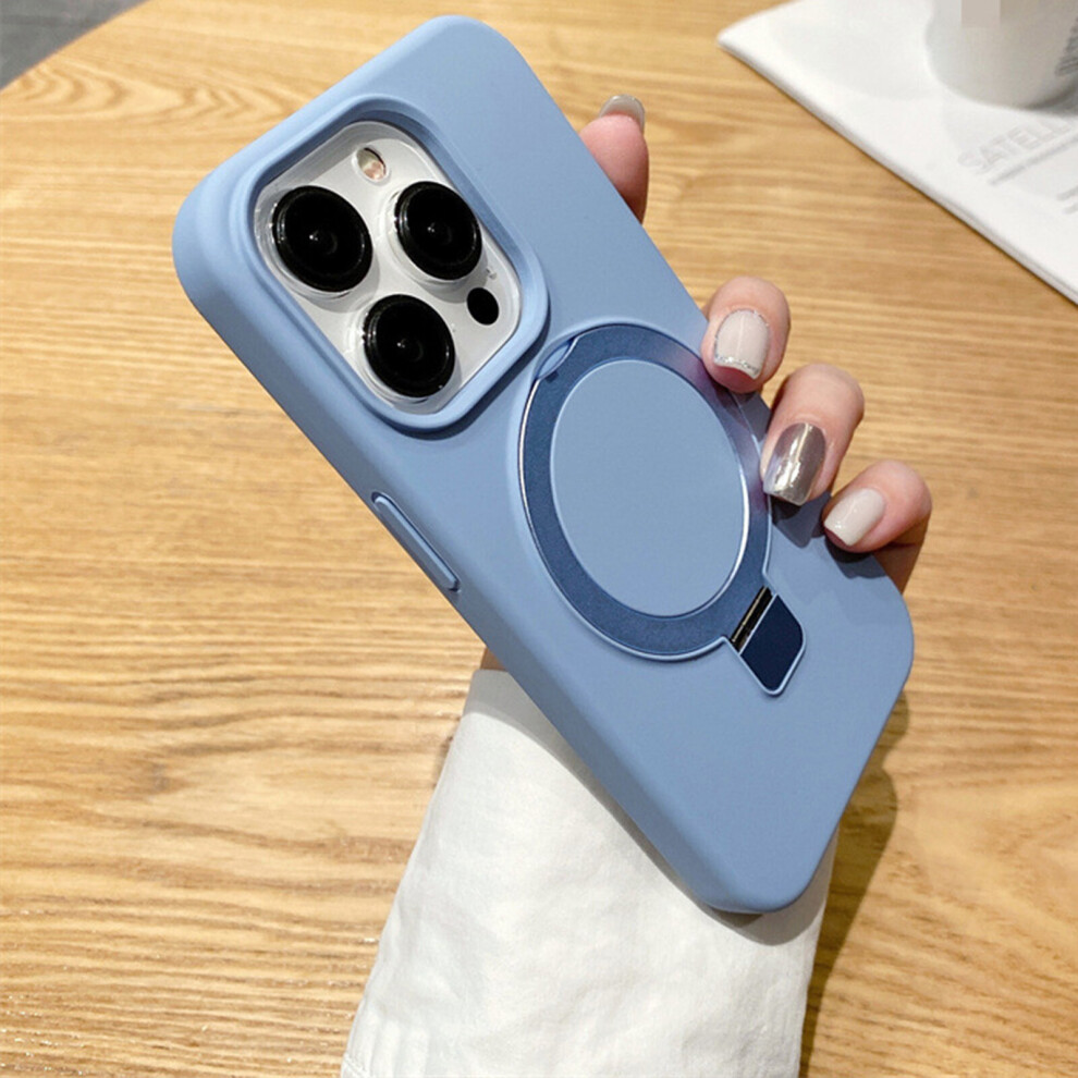 (blue) for iPhone 15 Pro Max/ 15 Ultra Case with Magnetic Ring Stand Silicone Phone Case Compatible with MagSafe Military-Grade Drop Protection