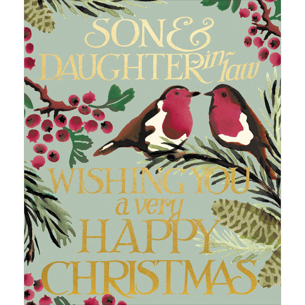 Woodmansterne Emma Bridgewater Son & Daughter-In-Law Festive Christmas Card Xmas Greeting Cards