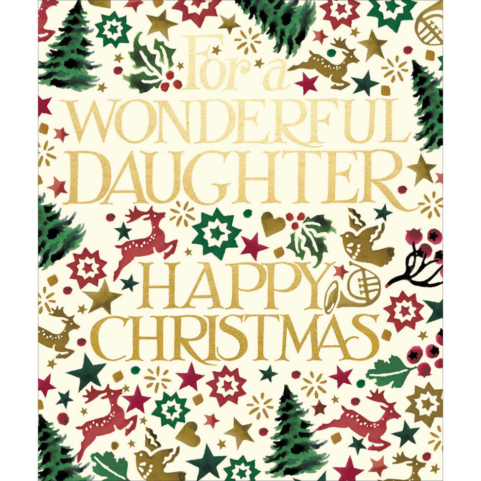 Woodmansterne Emma Bridgewater Wonderful Daughter Festive Christmas Card Xmas Greeting Cards