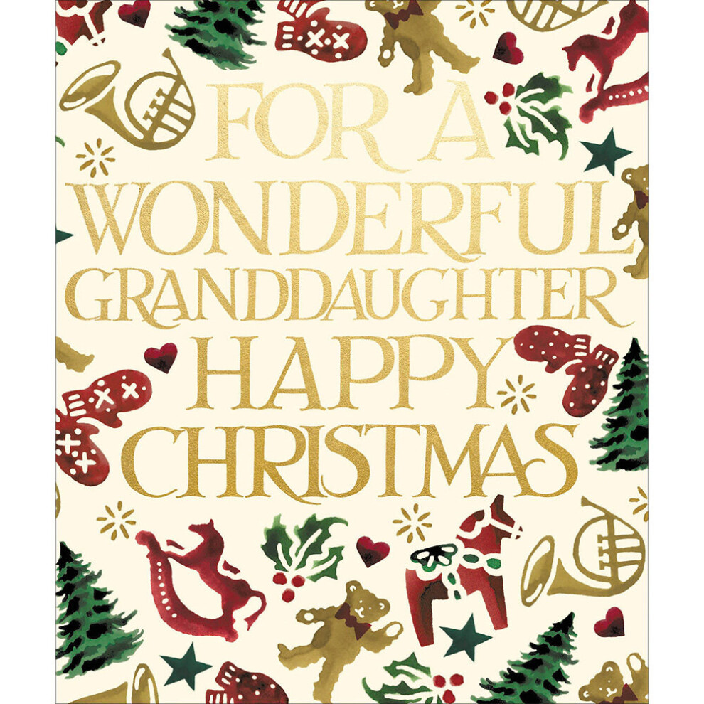 Woodmansterne Emma Bridgewater Granddaughter Festive Christmas Card Xmas Greeting Cards