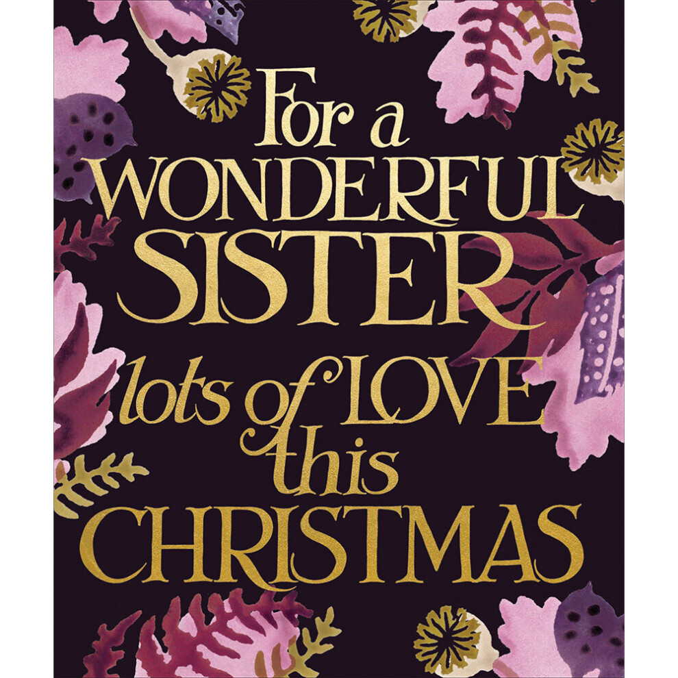 Emma Bridgewater Wonderful Sister Festive Christmas Card Xmas Greeting Cards