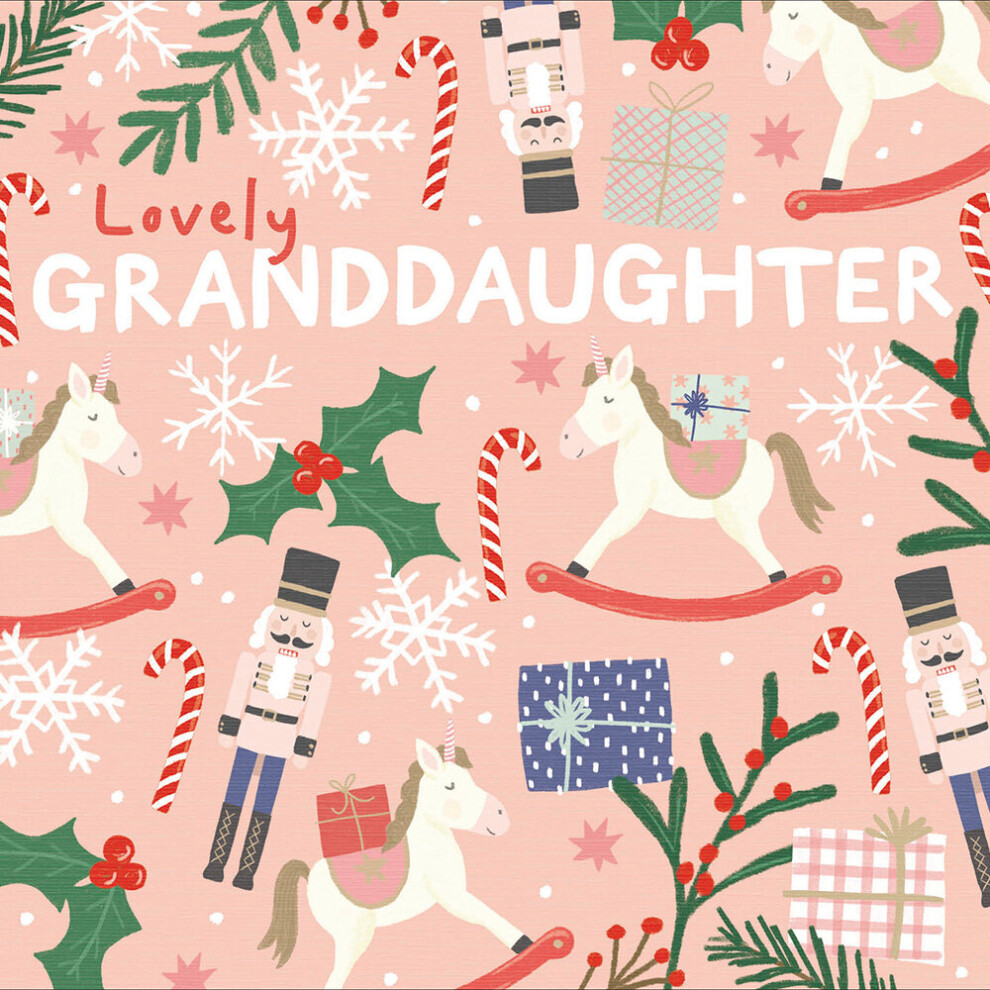 Woodmansterne Candy Cane Lane Granddaughter Contemporary Christmas Card Xmas Greeting Cards