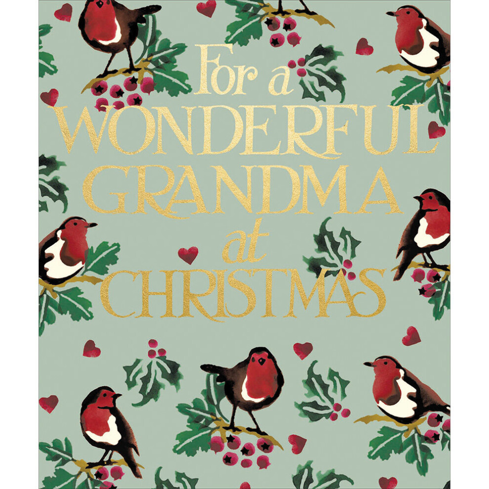 Emma Bridgewater Wonderful Grandma Festive Christmas Card Xmas Greeting Cards