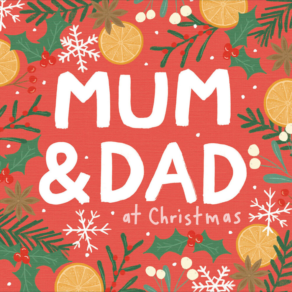 Candy Cane Lane Mum & Dad Contemporary Christmas Card Xmas Greeting Cards