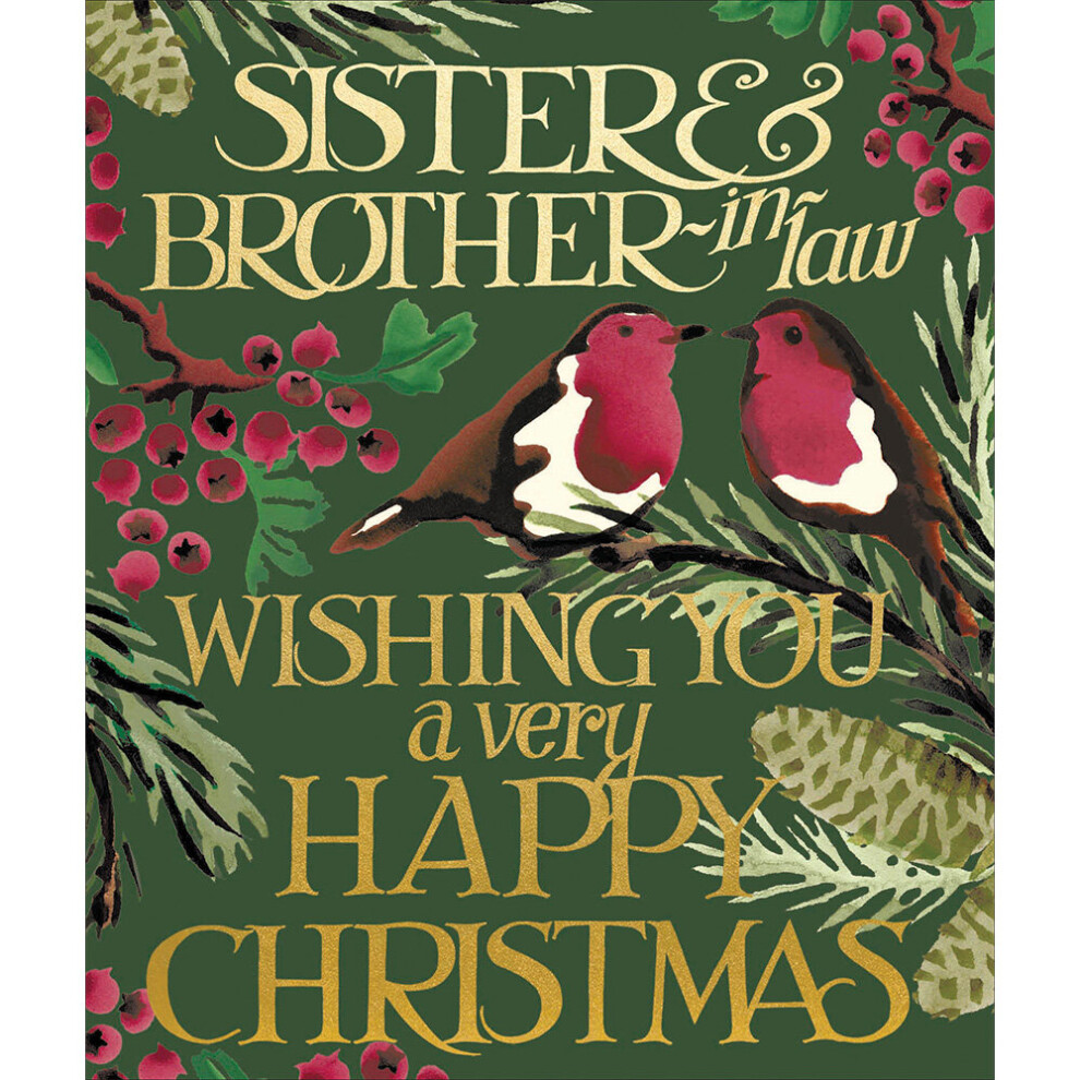 Emma Bridgewater Sister & Brother-In-Law Christmas Card Xmas Greeting Cards