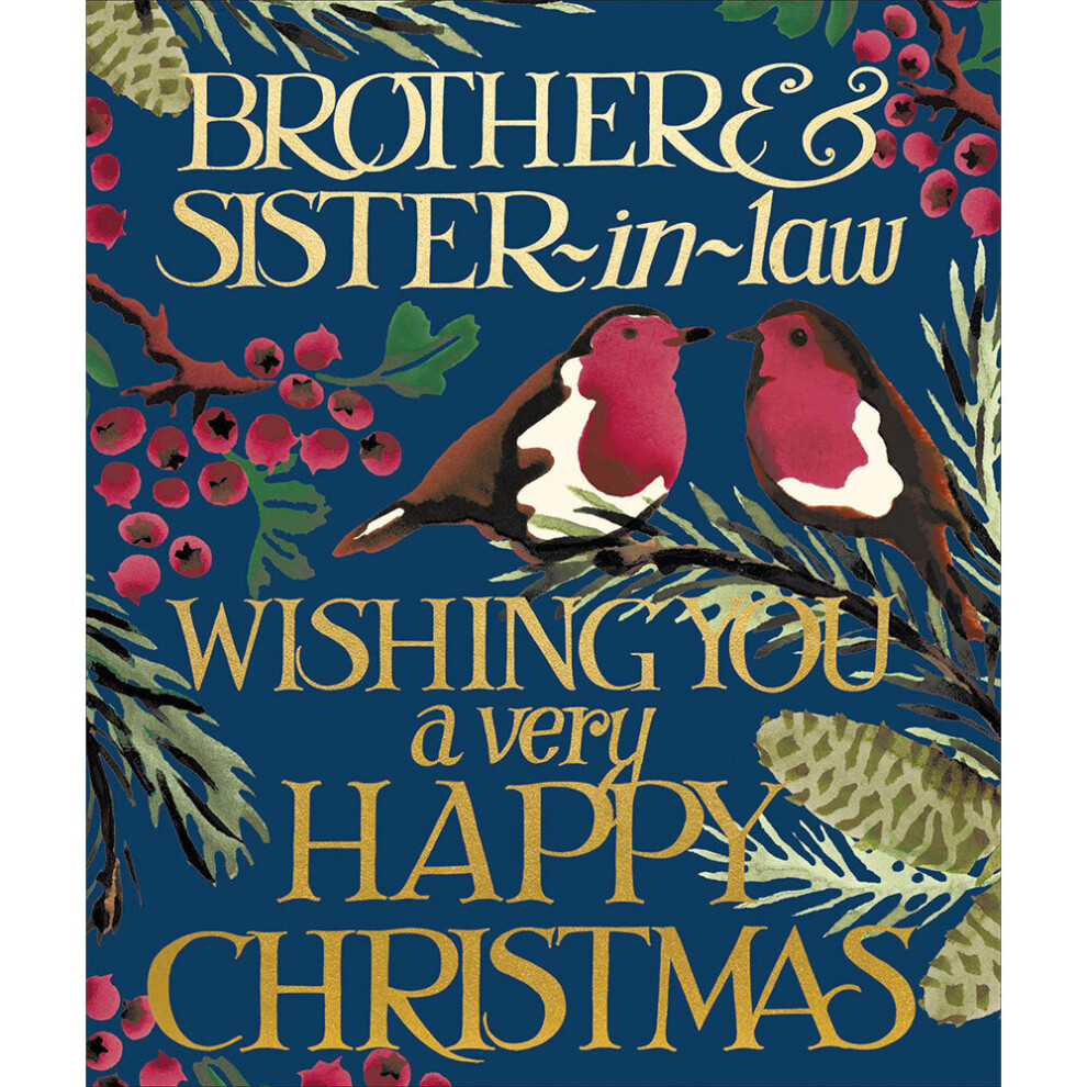 Emma Bridgewater Brother & Sister-In-Law Christmas Card Xmas Greeting Cards