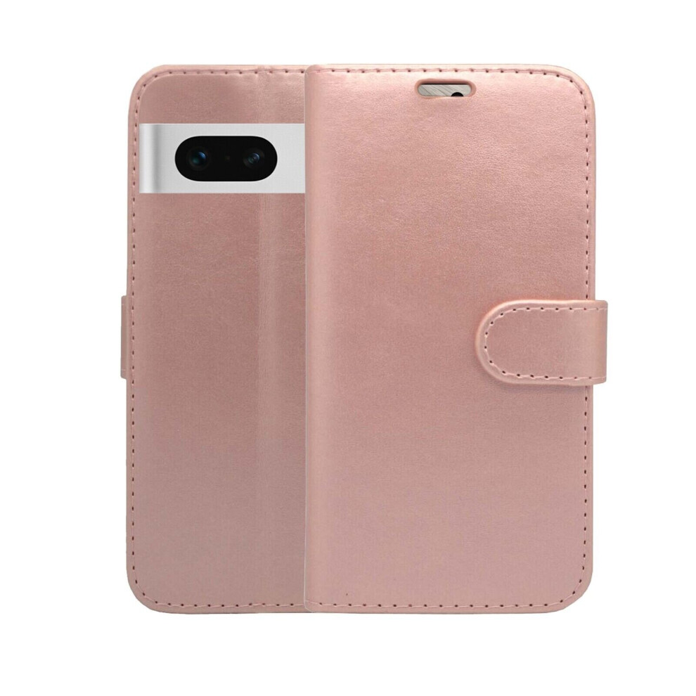 (Rose ) For Google Pixel 7A Wallet Flip Pu Leather Stand Card Slot Pouch Case Gold 5060972626108