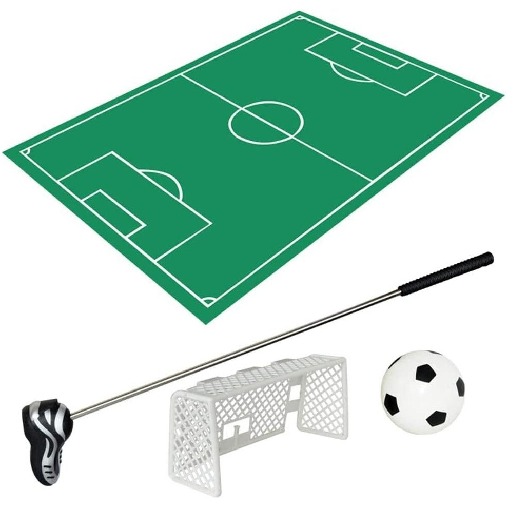 Summerlee Toilet Football Game Novelty Mini Soccer Fun Toy Gift Set Includes Footie Pitch 2 Balls Boot Putter Goal Net and Do Not Disturb Sign