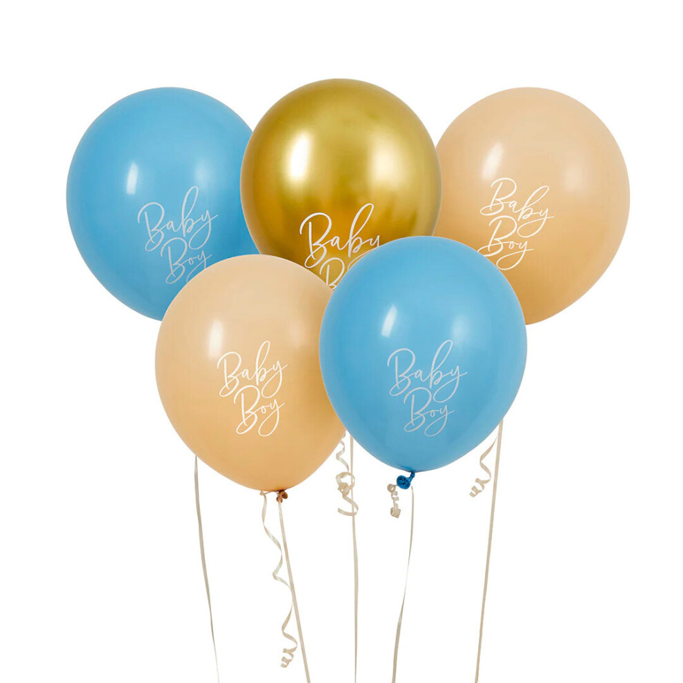 (Baby Boy Balloons) Baby Shower Party Table Decorations Tableware Boy
