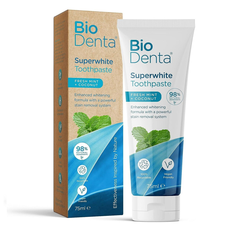 Biodenta Superwhite Toothpaste 75Ml (Pack Of 12)