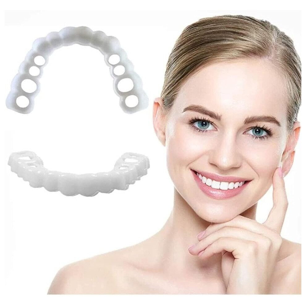 Limbo Snap On Teeth Veneers,Perfect Teeth Temporary Replacement Fake Veneers Kit-2 Boxes