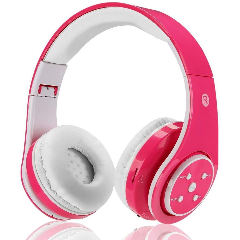 Kids Bluetooth Headphones, Wireless Headphones for Girls with Microphone Volume Limited Foldable Headphones